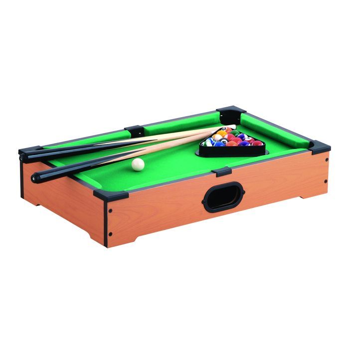 Tabletop Billiards Game - Mister Gadget - Gadget Fun - Brown and Green