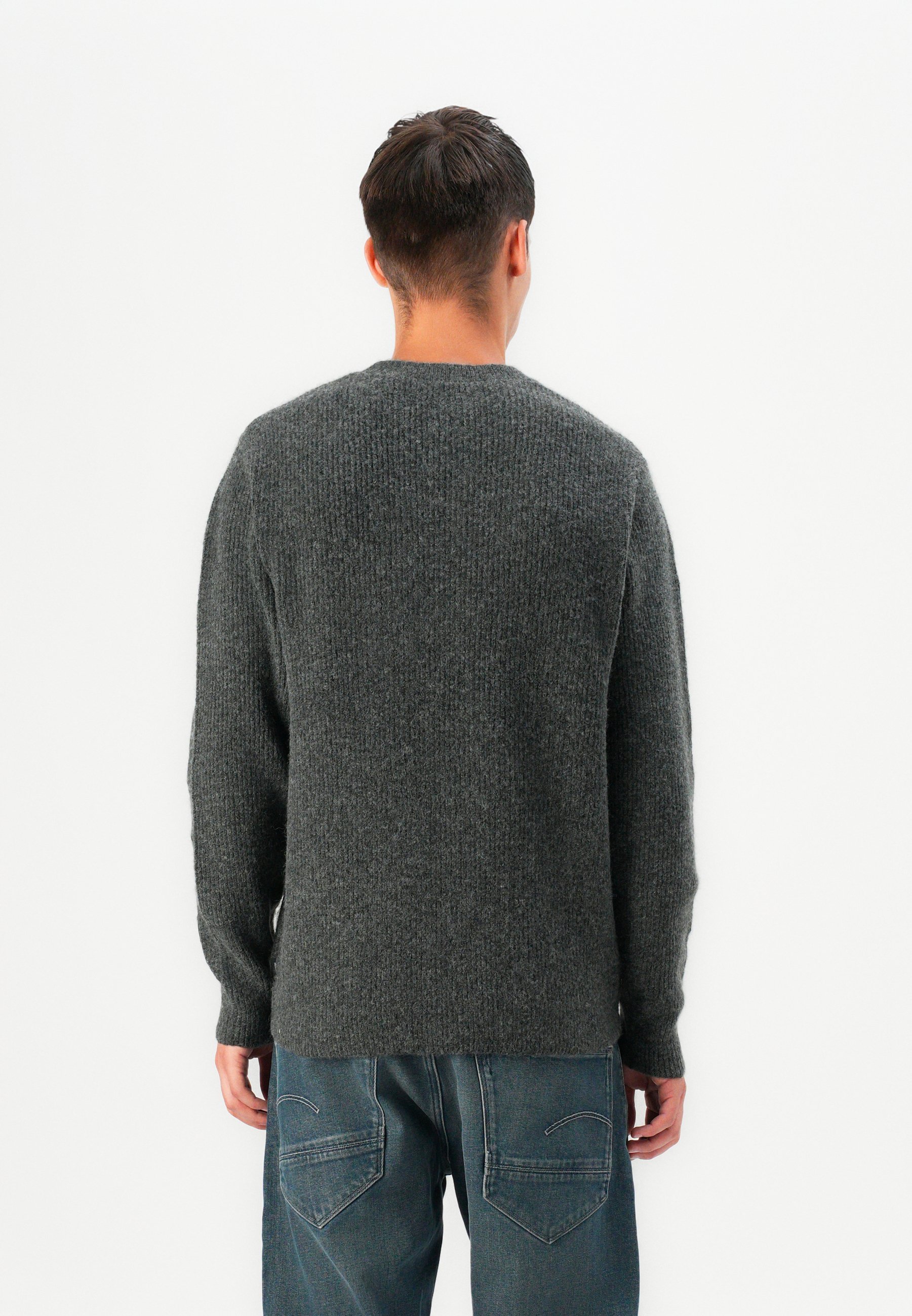 Jack & Jones PREMIUM JPRBLAELIAS CREW NECK - Trui - donkergrijs