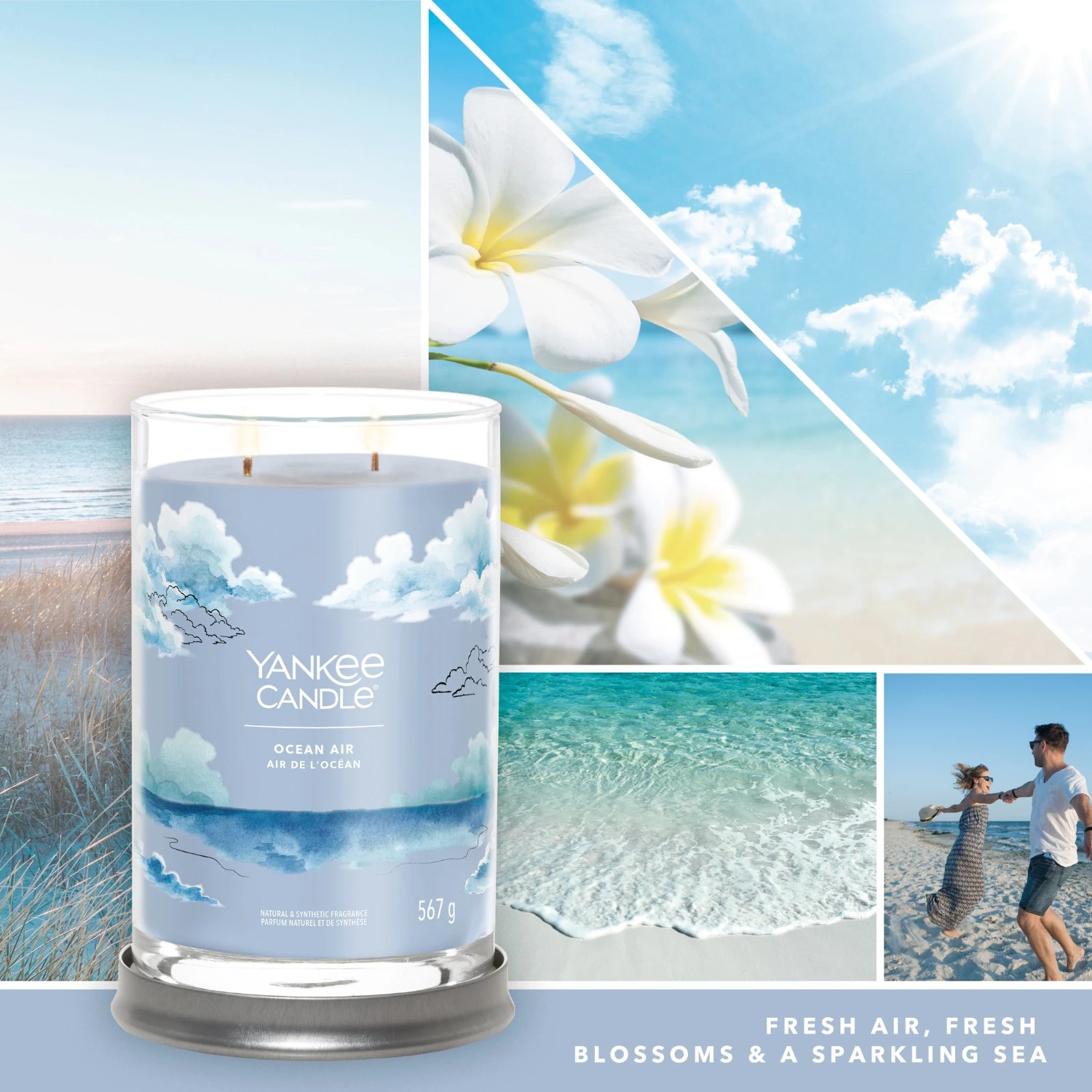 YANKEE CANDLE Grand Gobelet Air d'Océan