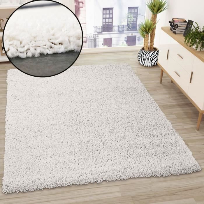 Tapis - VIMODA - Prime Shaggy - 100x200 cm - Crème - Style Contemporain