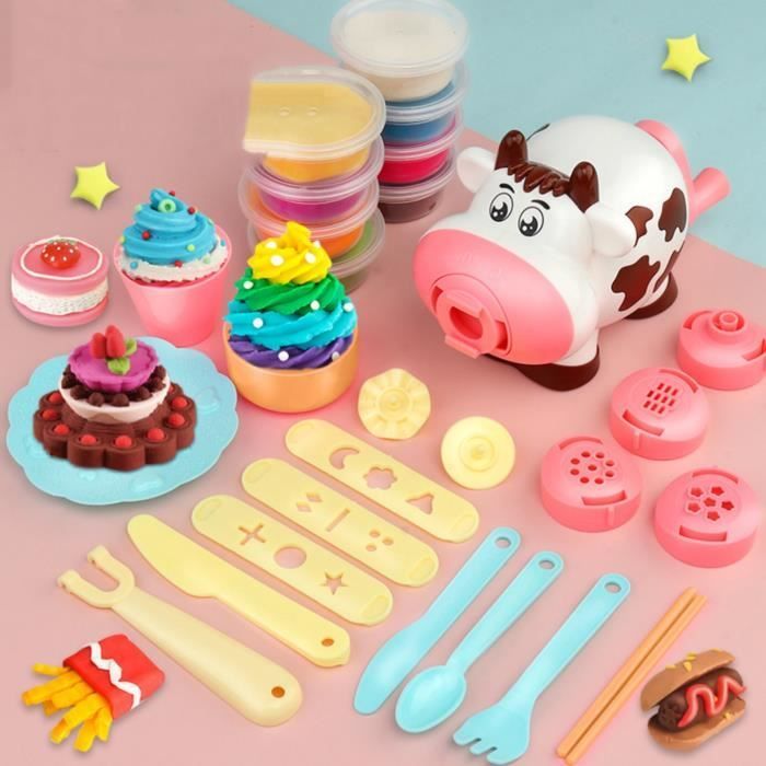 Ensemble de pâte à modeler - ZGEER - Vache - 8 couleurs - Sûr et non toxique - Créativité encouragée