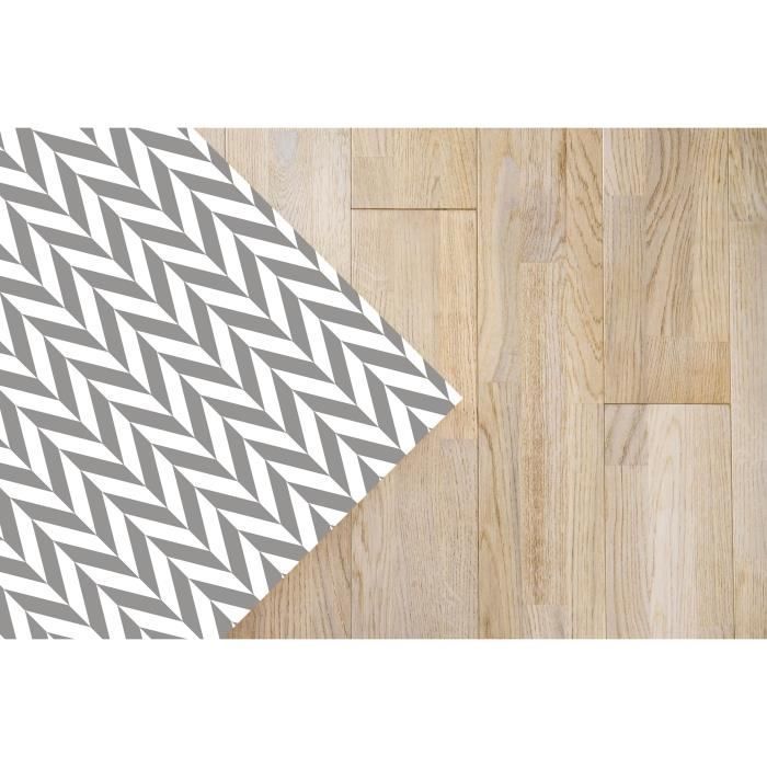 Alfombra panorámica de vinilo con espigas de trigo en color gris, 60x200 cm - Alfombra de PVC para cocina, oficina y sala de estar.