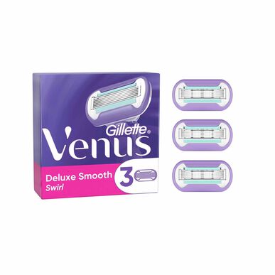 Gillette Venus Deluxe Smooth Swirl -teränvaihtoteriä, 3 kpl.