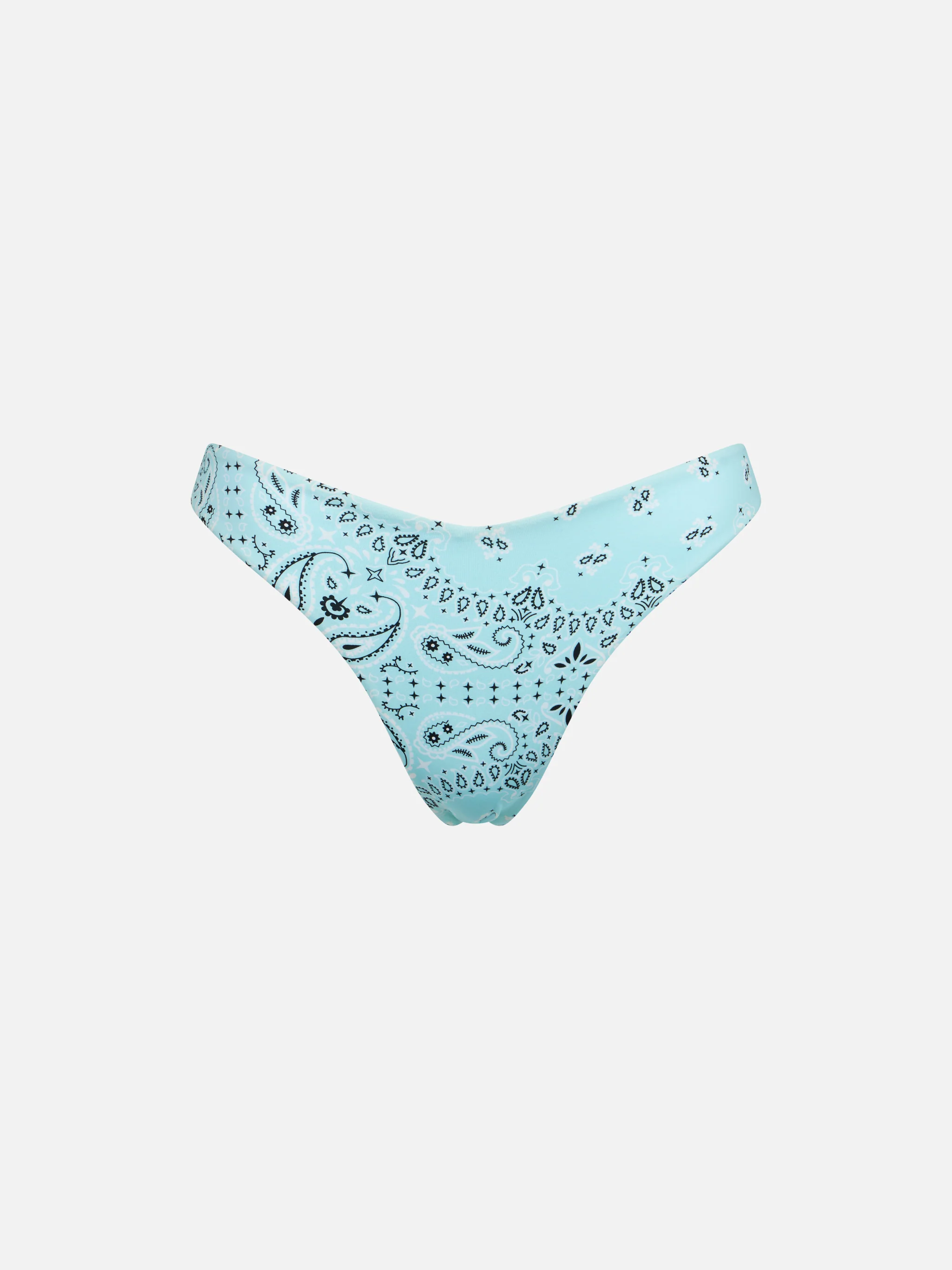 Dameszwembroekje met hoge taille en bandana-print