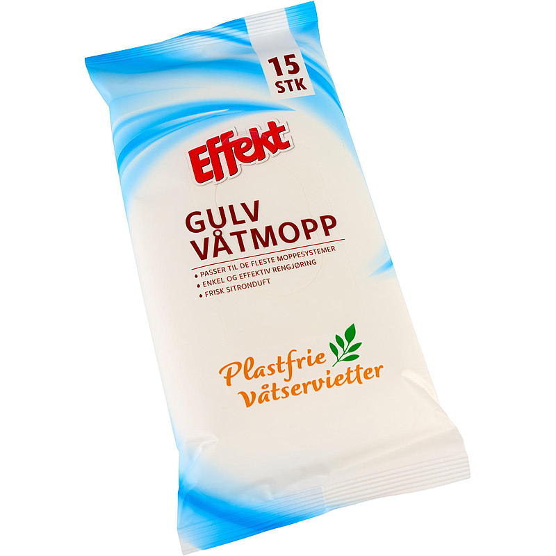 Effekt våtmopp engangs 15 stk plastfri Effekt