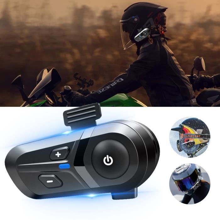 Kit Bluetooth para casco de motocicleta MIOLOE - Bluetooth 5.3 - Resistente al agua IPX67 - 70 horas de duración de la batería - Universal