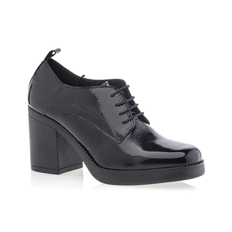 Zapatos de mujer negros con cordones / Zapatos Derby