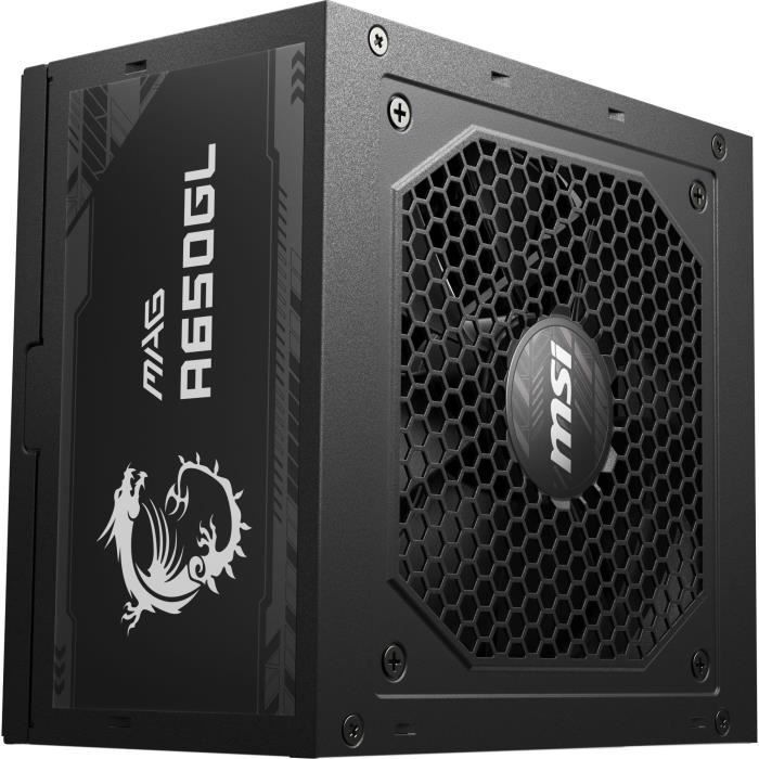 Fonte de alimentação MSI MAG A650GL PCIE5 para PC - 650W 80+ Gold Modular