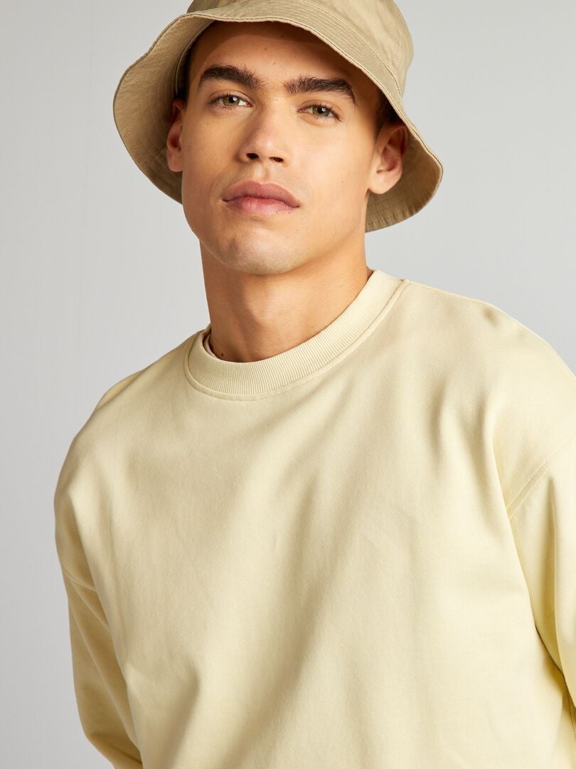 Fleece sweatshirt - BEIGE
