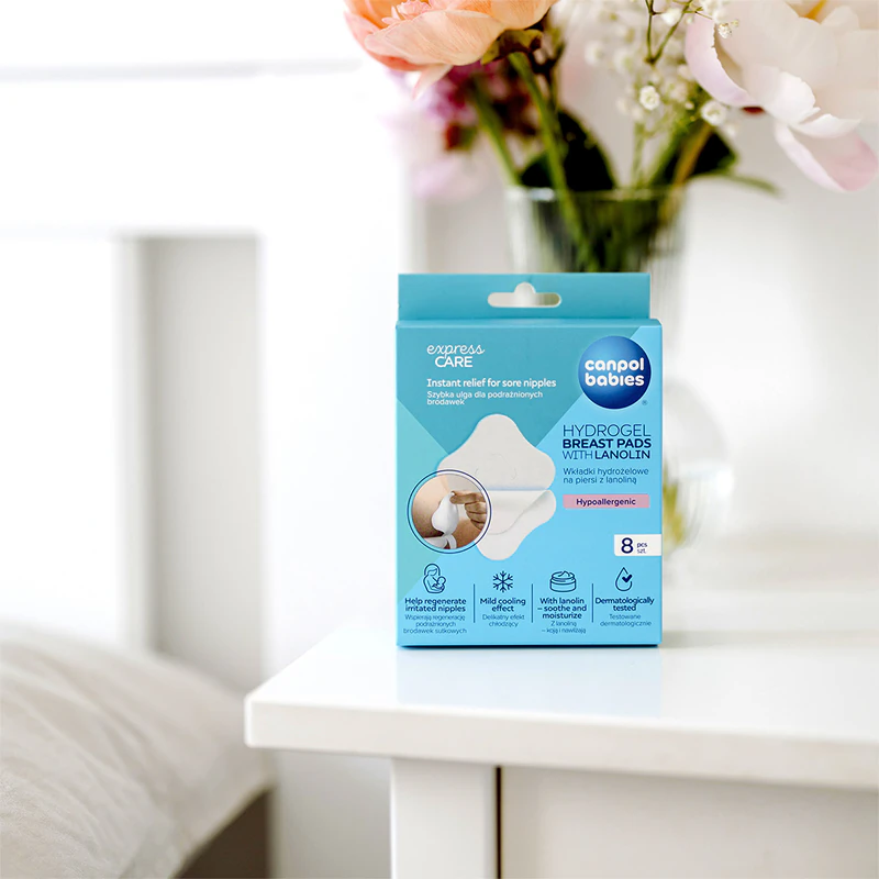 Canpol Babies Hydrogel Borstkompressen, therapeutische hydrogel zoogkompressen met lanoline.