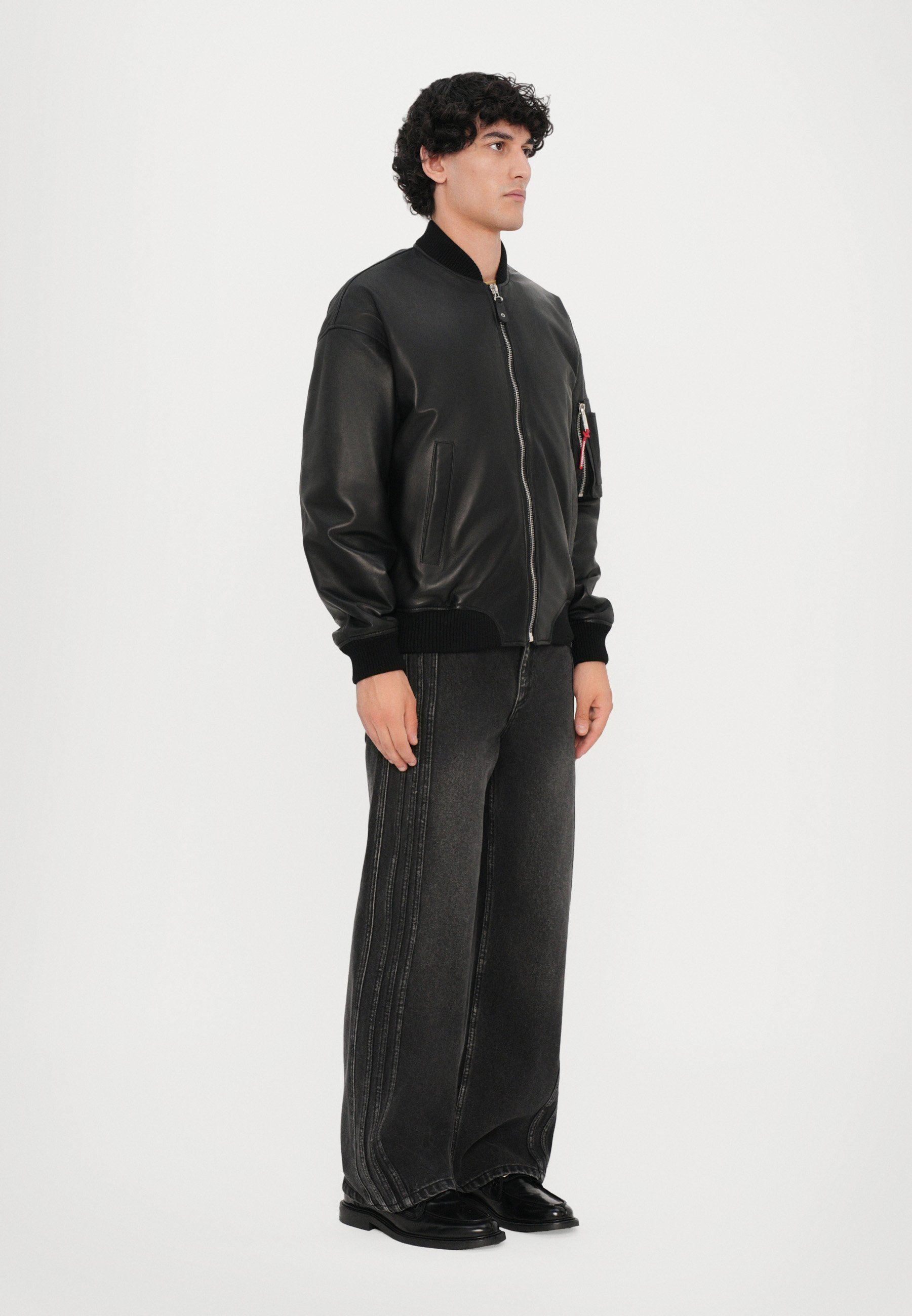 Veste en cuir Dsquared2 - noire