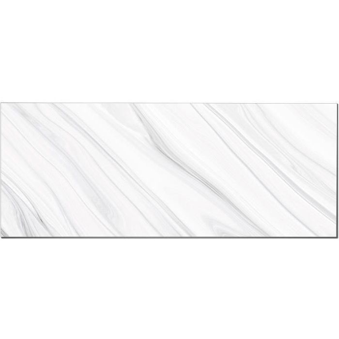 Panorama Adhesive Kitchen Splashback, White Marble, 40x100 cm - Adhesive Splashback for Kitchen - Kitchen Wall Protector