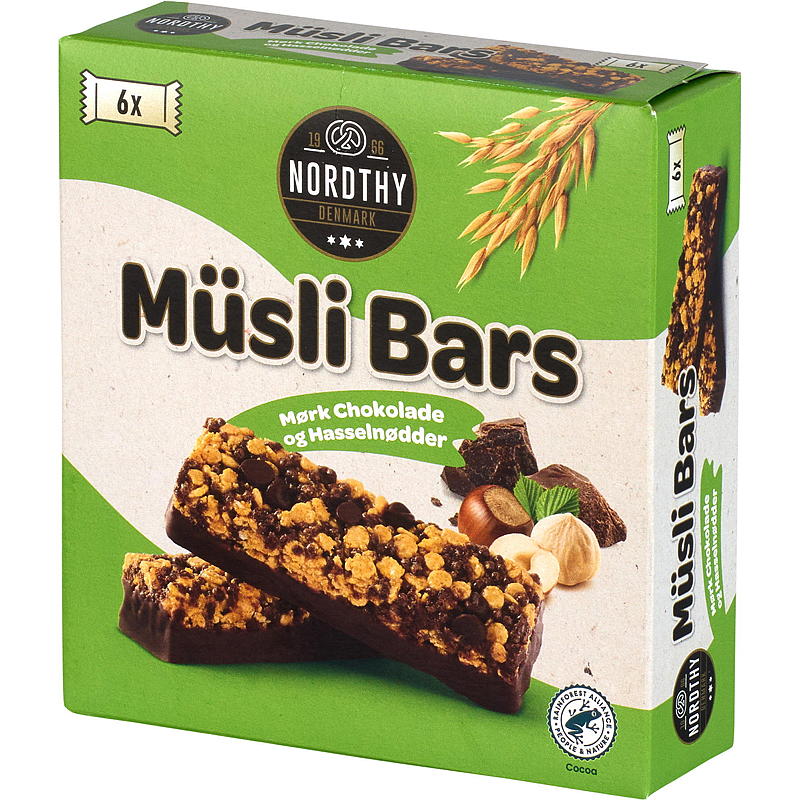 Mueslireep (6 stuks) met pinda's en melkchocolade