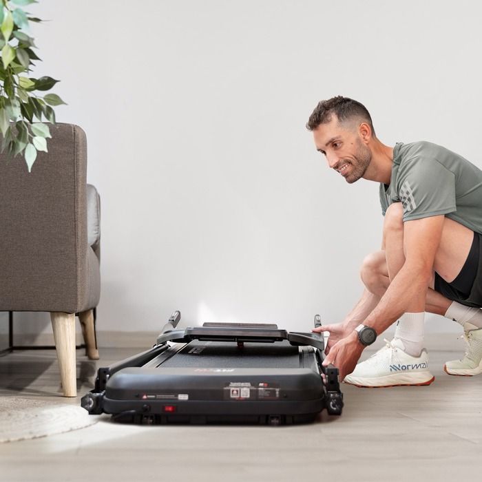 Tapis de course pliable - FITFIU Fitness MC-160 - max.14km/h - surface 41x107cm - inclinaison manuelle - 2.0HP - App et Bluetooth