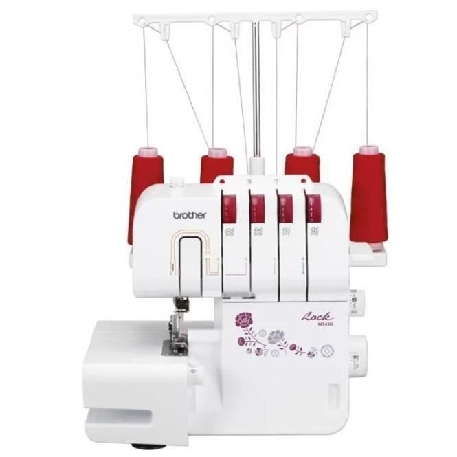 Máquina overlock BROTHER M343D - 2 agujas, brazo libre, enhebrado simplificado, alimentación diferencial ajustable