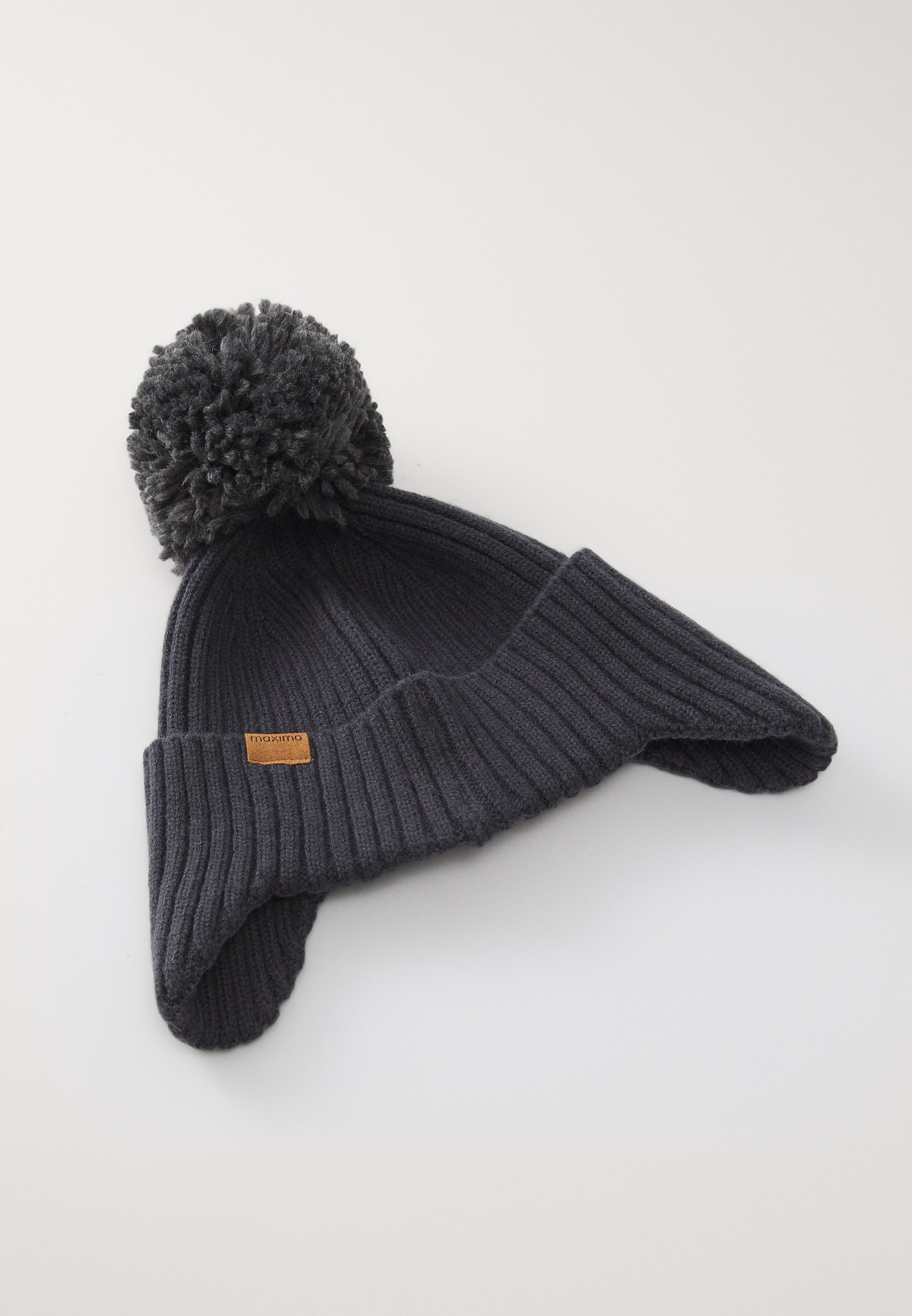 maximo MINI MUTJE, OMKLAPBARE OORKLEM, POMPON UNISEX - Beanie - grijsblauw