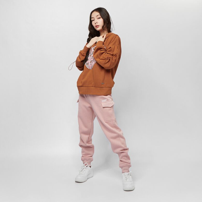 Sudadera corta con capucha fruncida con el logo de Heart College