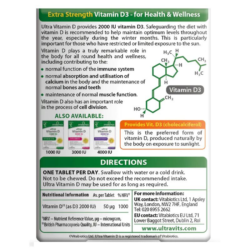 Vitabiotiká Ultra vitamín D 2000 IU