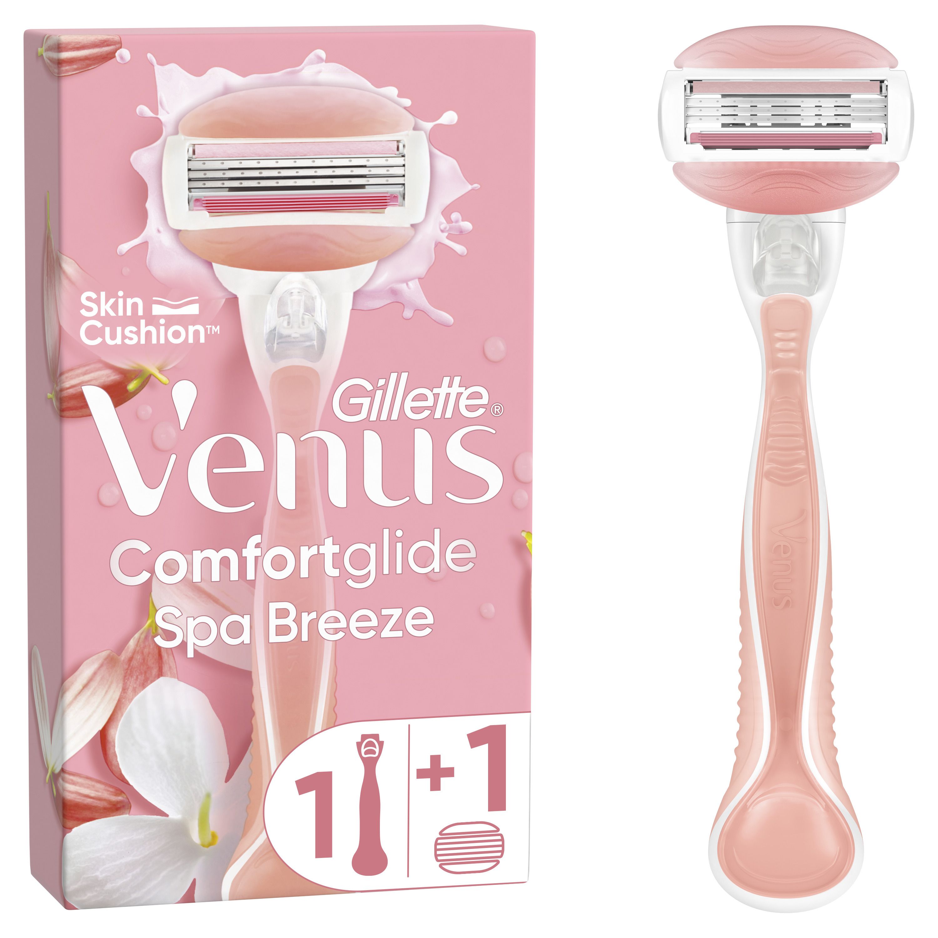 Moteriškas skustuvas „Venus Spa Breeze“ Moteriški skustuvo peiliukai