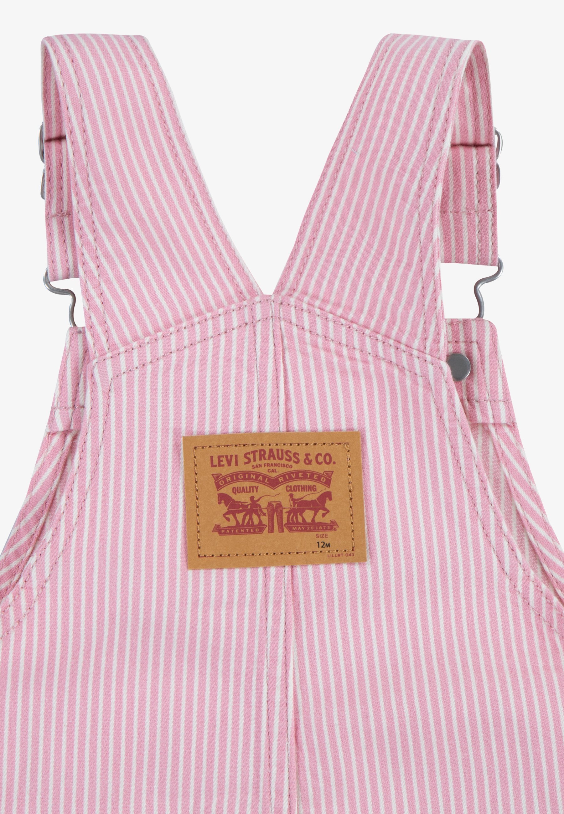 Levi's® RAILROAD STRIPE OVERALL - Tuinbroek - helderwit