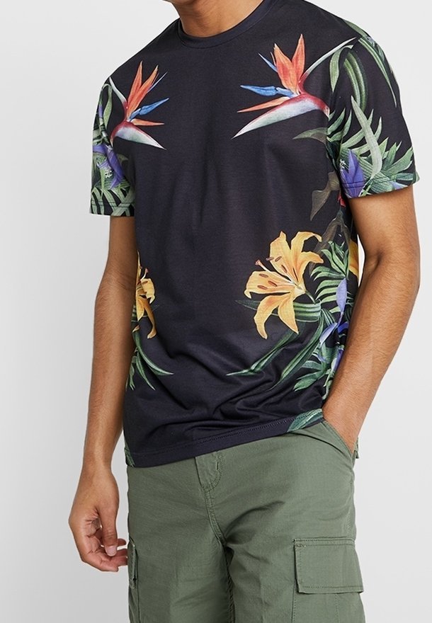 T-skjorte med print - black