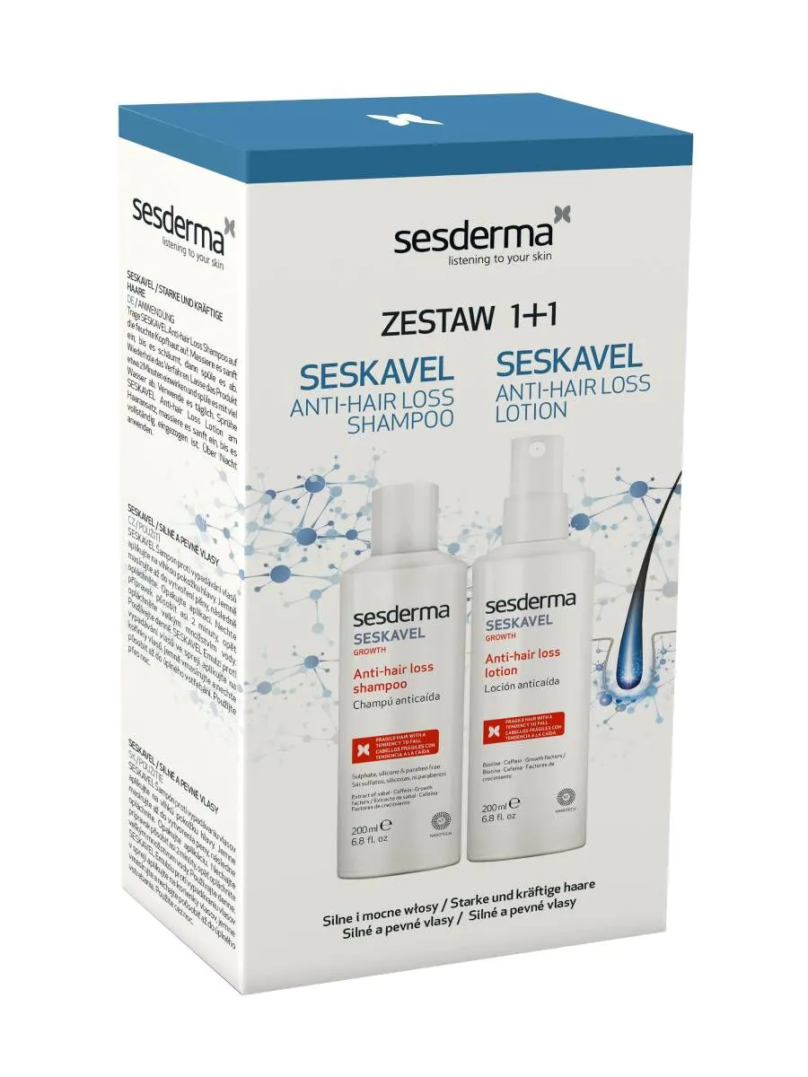 Sesederma Zestaw Seskavel (Szampon+ Emulsja )