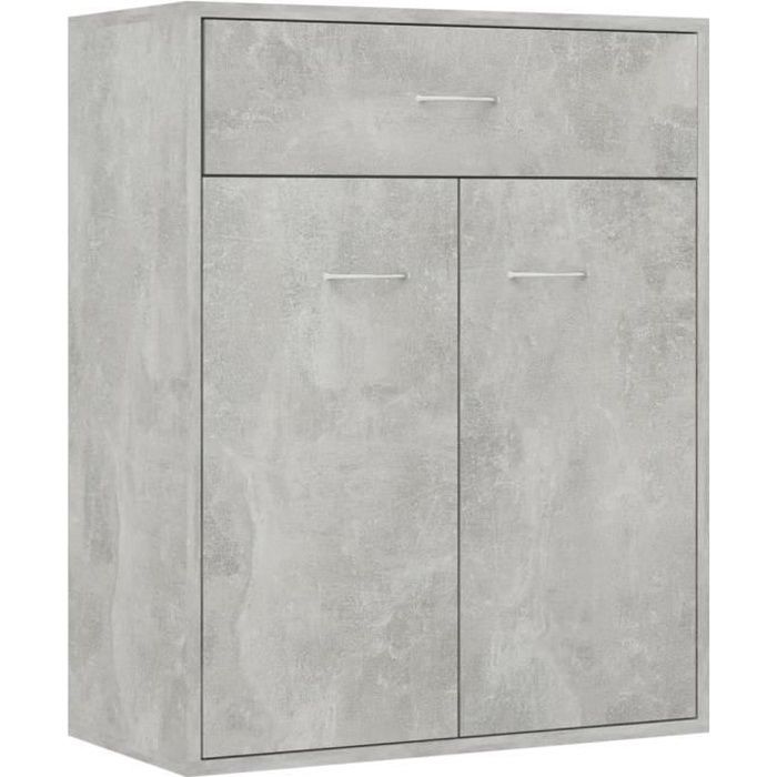Aparador/Cómoda/Mueble de almacenamiento - Gris hormigón - 60 x 30 x 75 cm