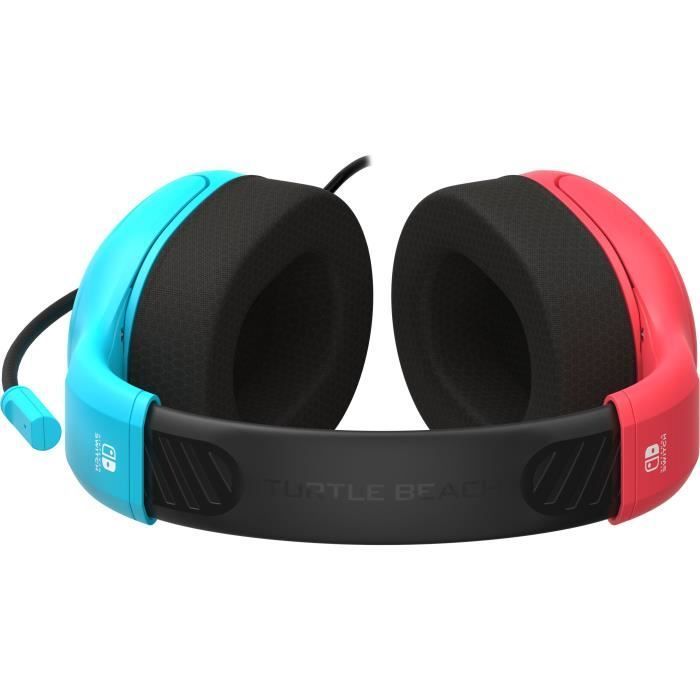 Casque gaming filaire - TURTLE BEACH - TBS-8002-25 - Airlite Fit - Sous licence officielle de Nintendo Switch™ - Bleu fluo et rouge