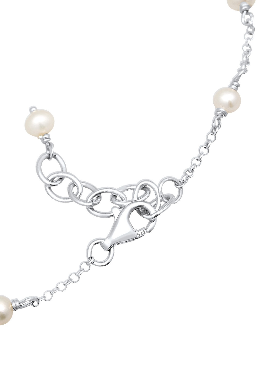 Elli Femmes Bracelet de Cheville Élégant avec Perles d'eau douce en Argent Sterling 925