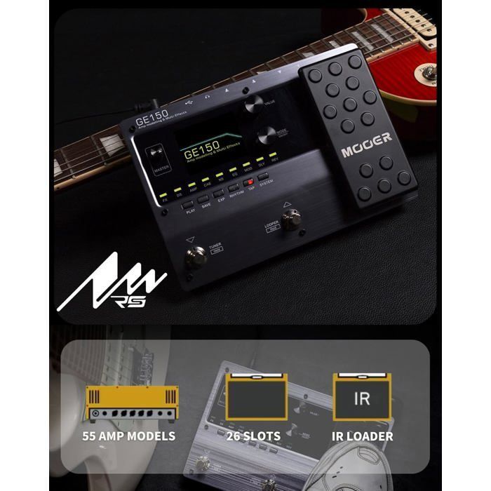 Pedal multiefectos para guitarra - RNCYN - GE150 - Múltiples efectos de sonido - Grabación - Actuación en directo