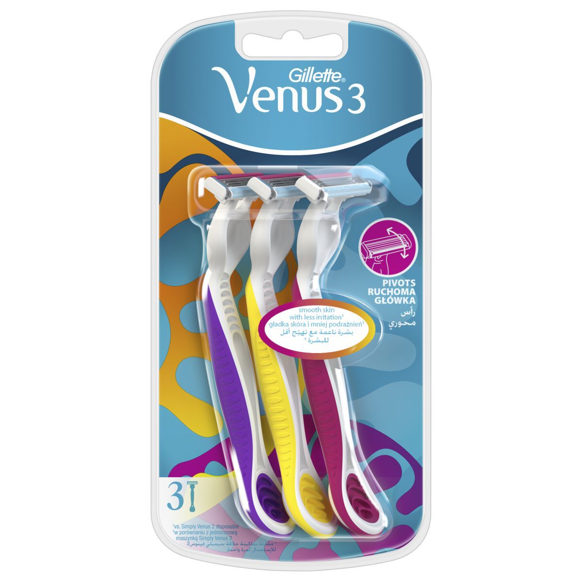 Gillette Venus 3 Plus women's razors 3 pcs