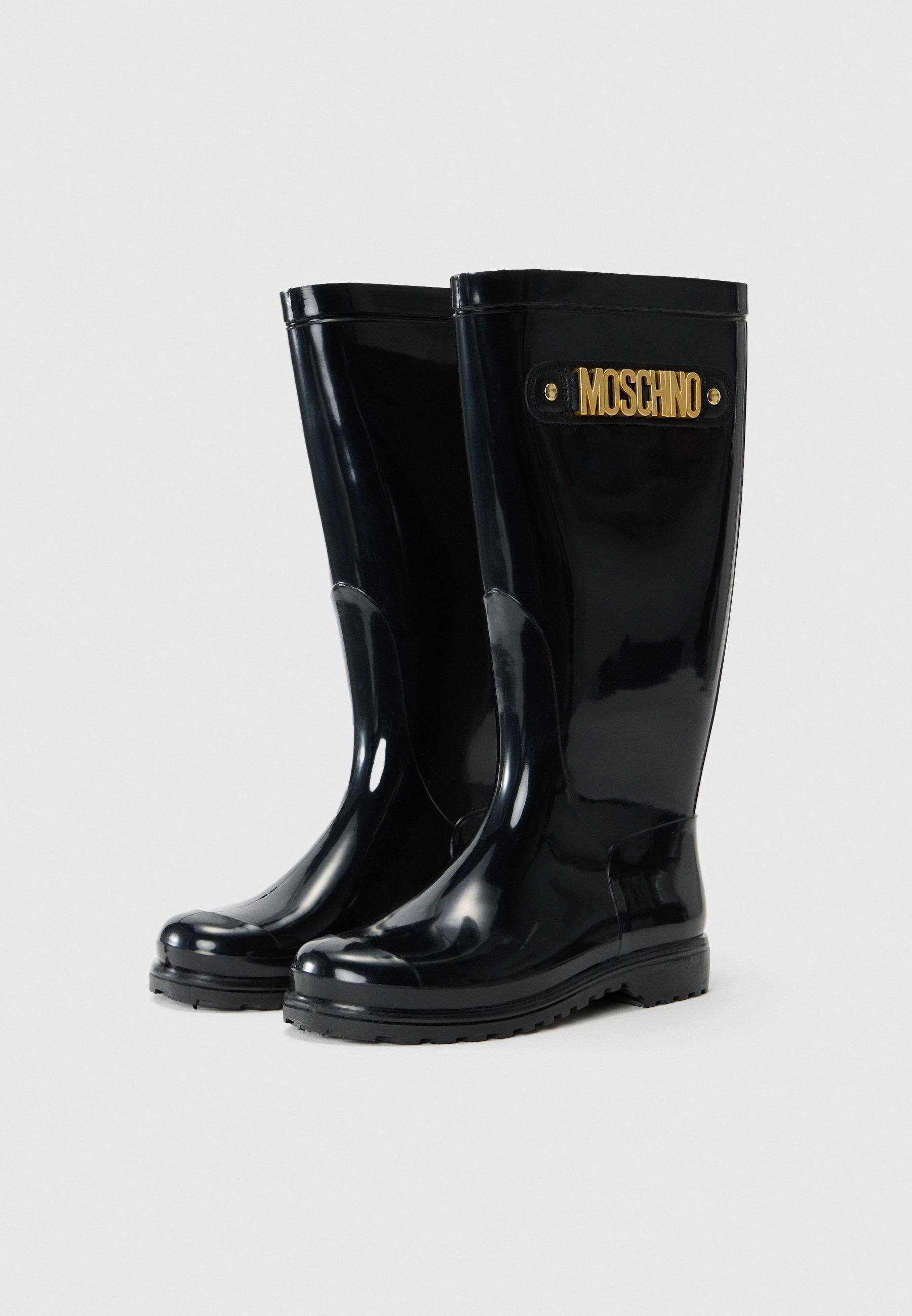 MOSCHINO UNISEX - Stivali di gomma - neri/dorati