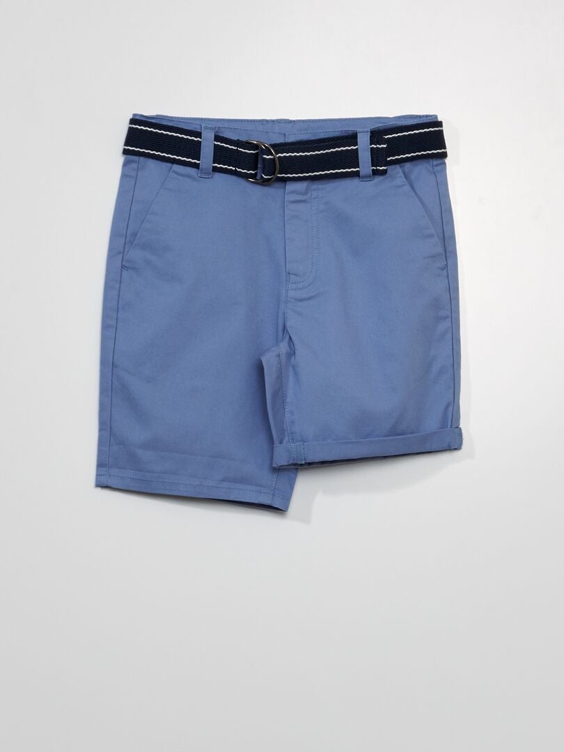 Pantalones cortos chinos tipo bermuda - AZUL