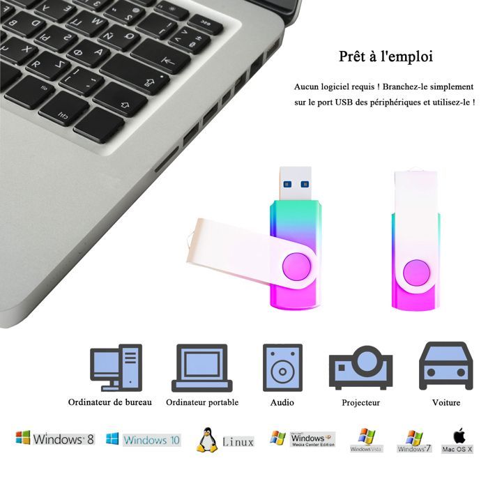 REWBOAT 16GB USB Flash Drive - V2.0 - 30MB/s Read Speed - Pack of 5