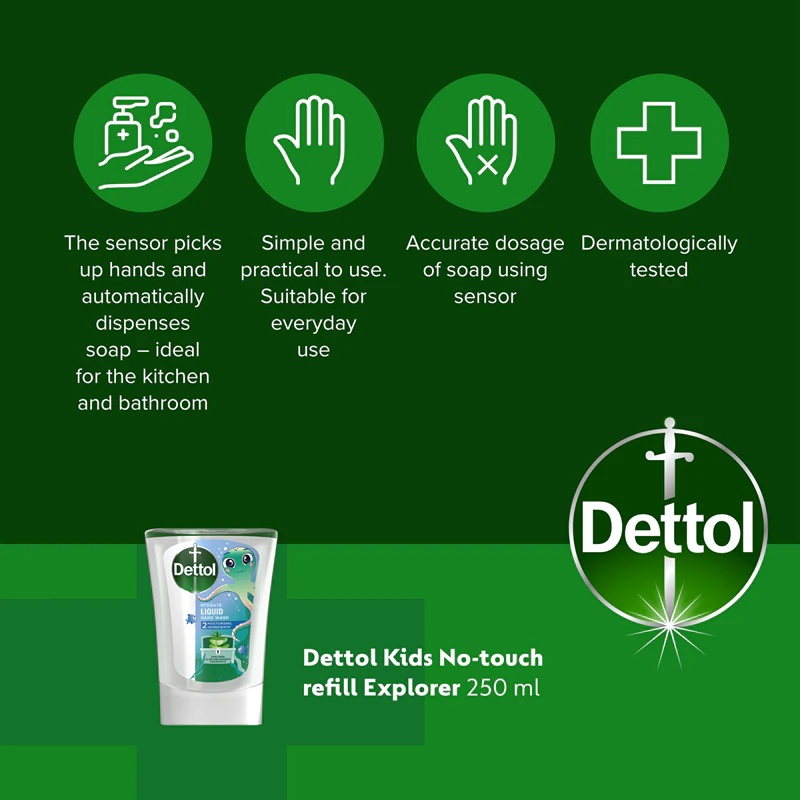 Dettol Soft on Skin Kids Explorer Power bezkontakta ziepju dozatora uzpilde