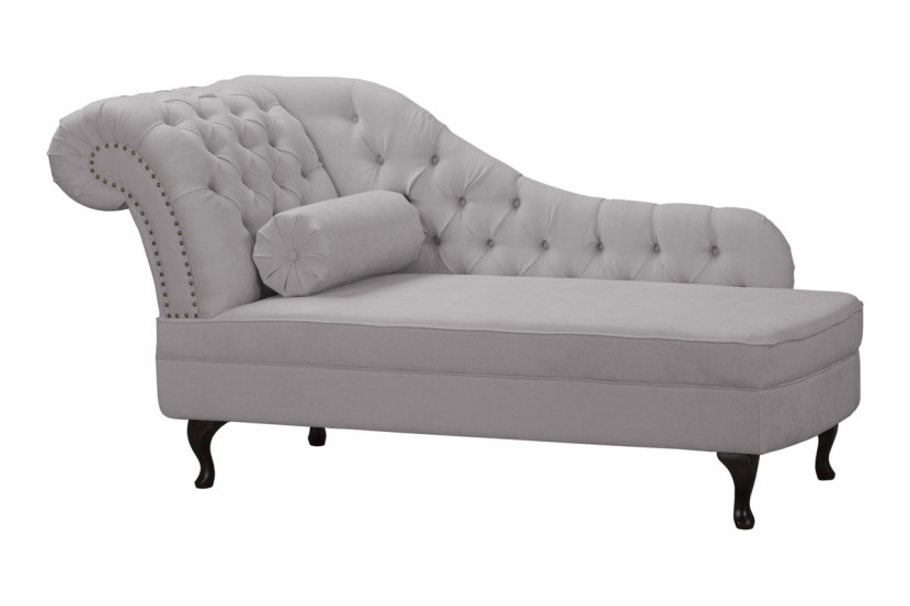 Ropez Chesterfield Pako szezlong lewy mikrofibra szary