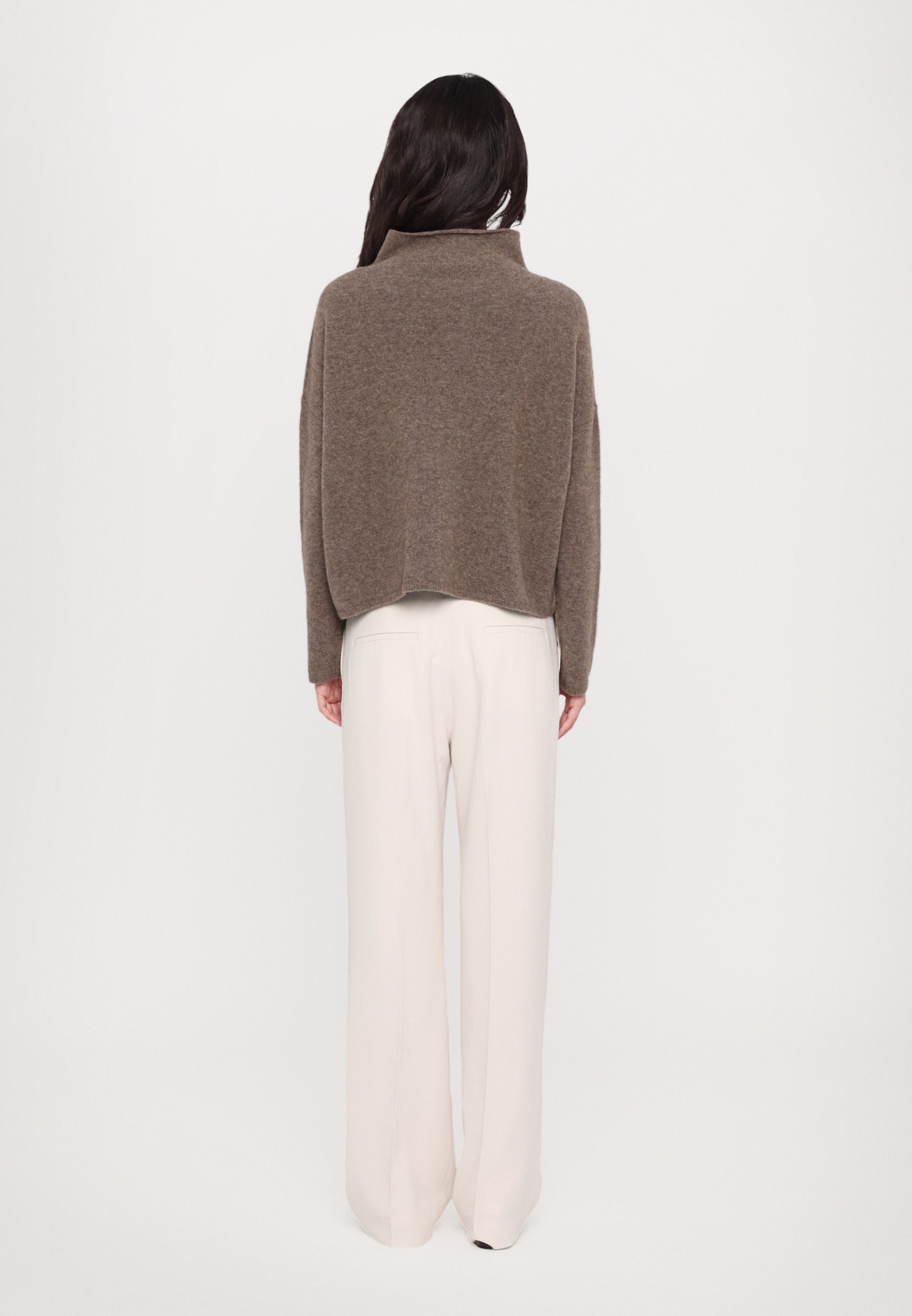 Filippa K MIKA STRIPE - Pullover - dunkles Taupe
