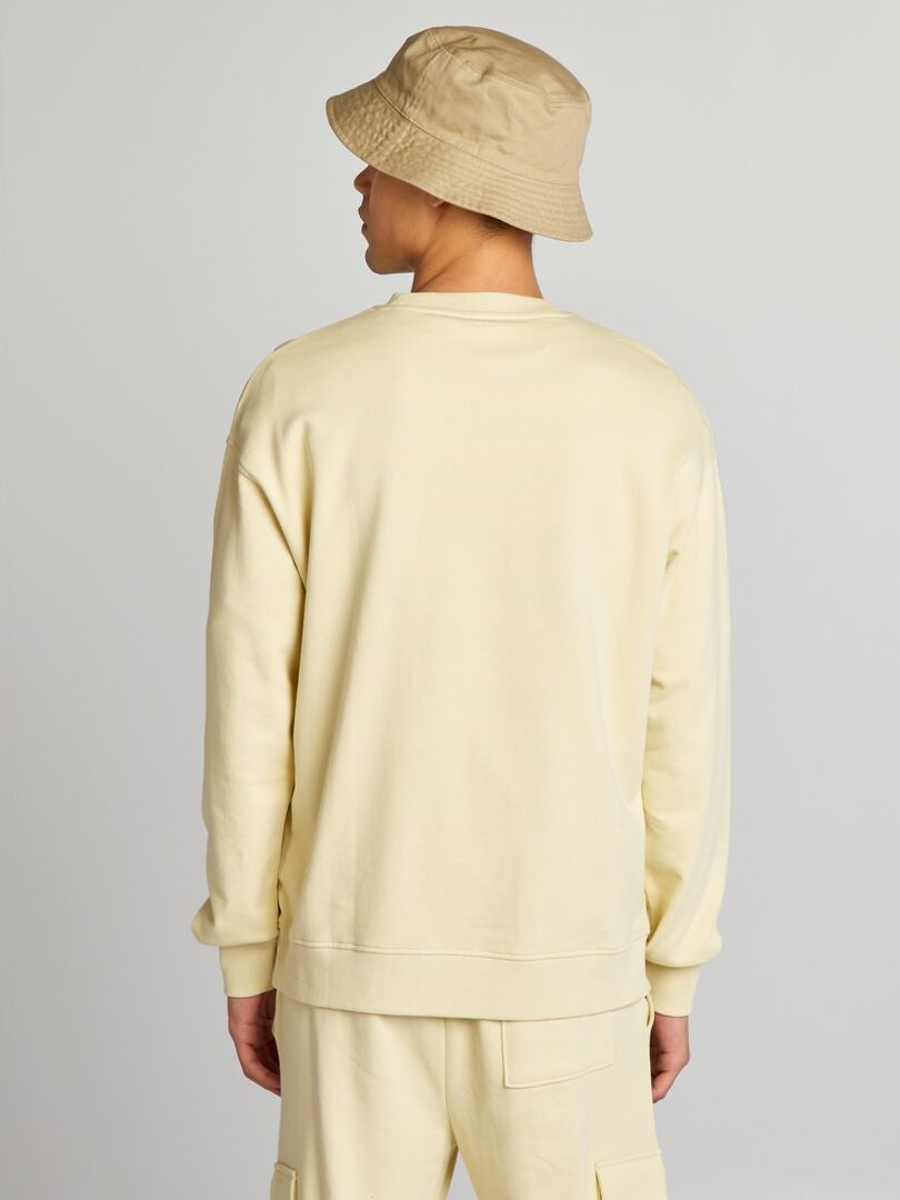Fleece sweatshirt - BEIGE