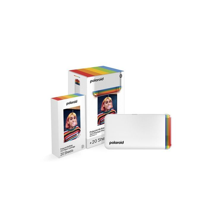 Polaroid fotoprinter complete set Hi-Print 2x3 (inclusief 1 cartridge met 20 vellen)