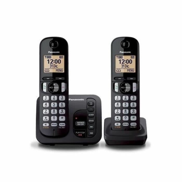 Teléfono inalámbrico Panasonic KX-TGC222 con contestador automático.