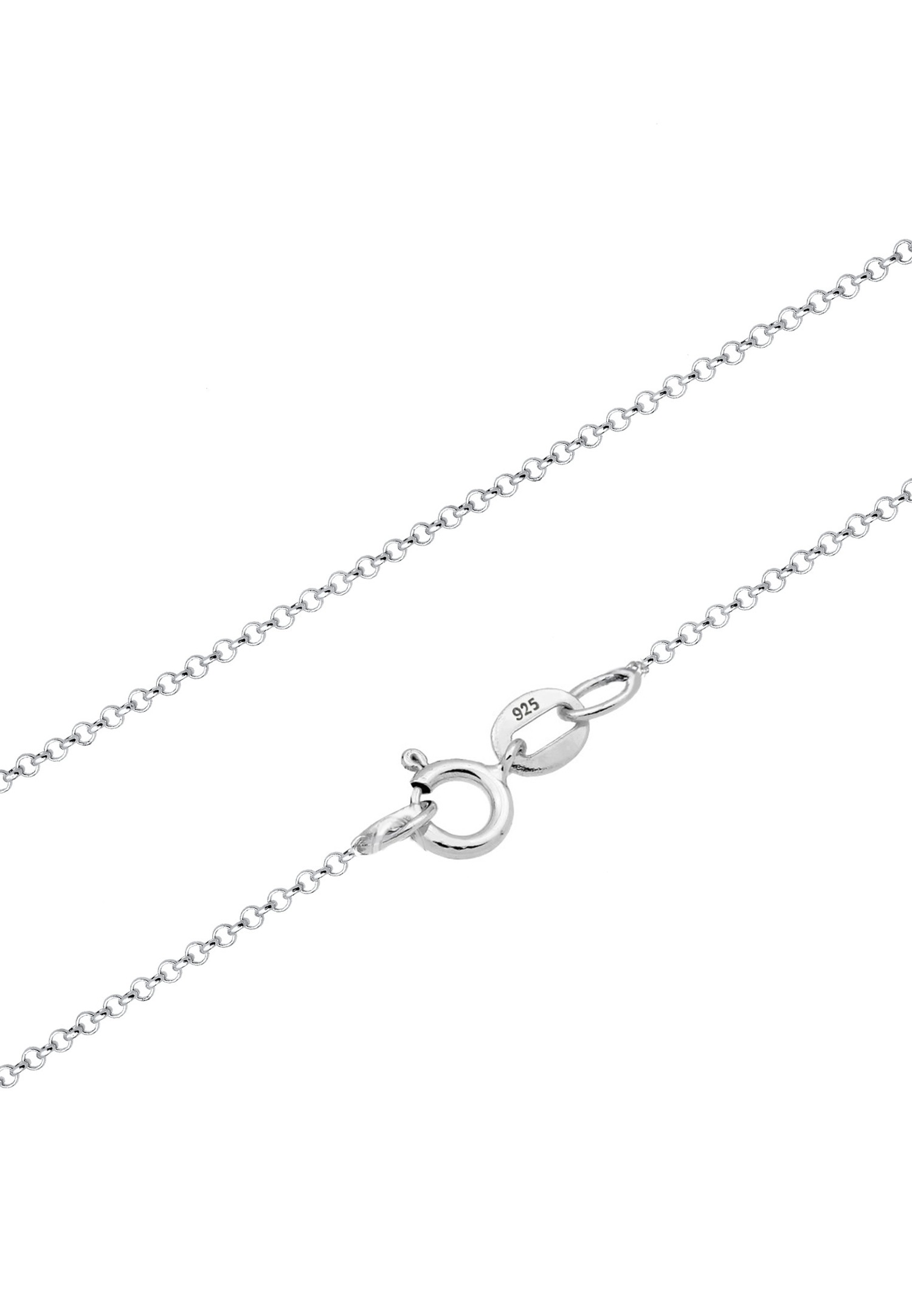 Elli Cercle Pendentif Figaro Basic Trend Collier Femme - (925/1000) Argent