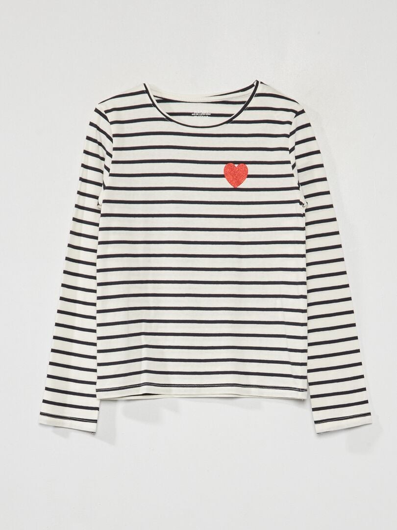 Gestreept T-shirt - BLAUW