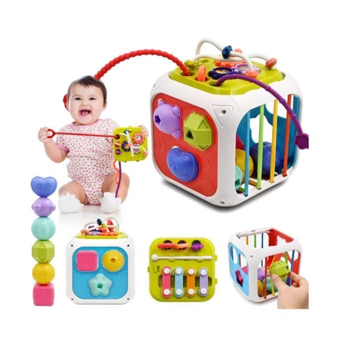 Babyspeelgoed voor kinderen van 1-2 jaar, 7-in-1 sensorisch speelgoed voor baby's van 6-18 maanden, pasgeboren meisje, educatieve cadeau-activiteitenkubus voor kinderen van 1-2 jaar