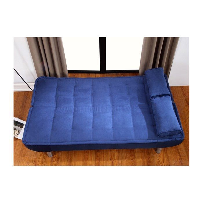 Divano click-clack MISHAN in tessuto - Blu - SALDI - UNICO - 3 posti - Contemporaneo
