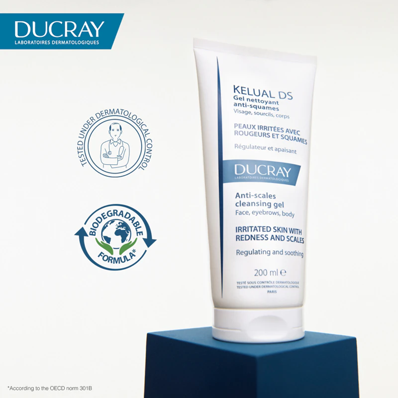 Ducray Kelual DS Gel de Limpeza Anti-Escamas para pele irritada e descamada