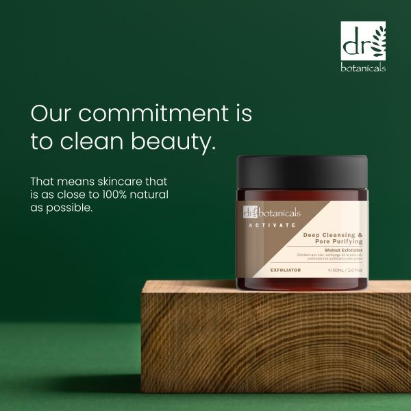 Dr. Botanicals Čisticí a pórový exfoliační přípravek s vlašskými ořechy