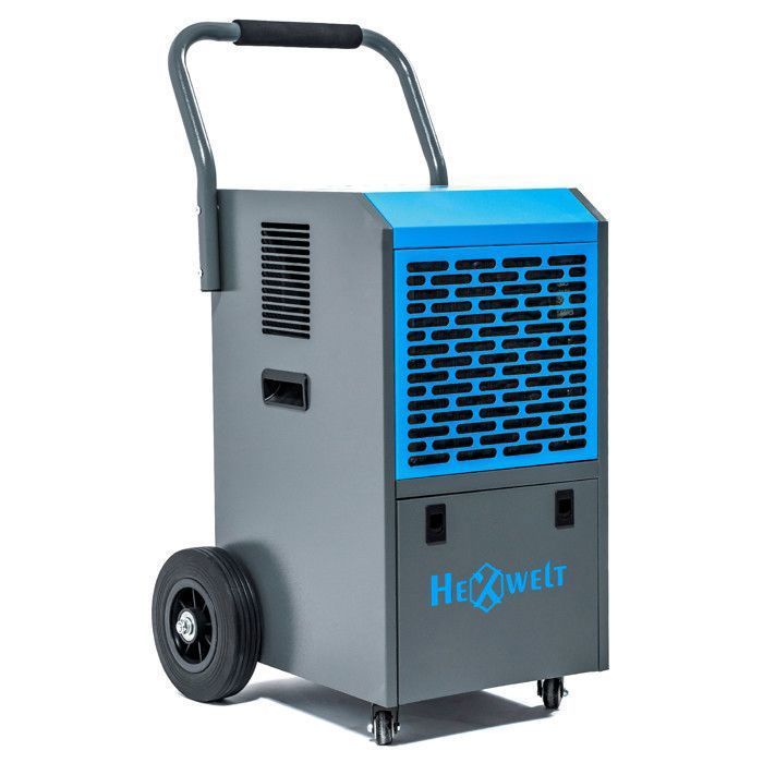 HEXWELT 650W Industrie-Luftentfeuchter, 50l/24h Baustellen-Luftentfeuchter
