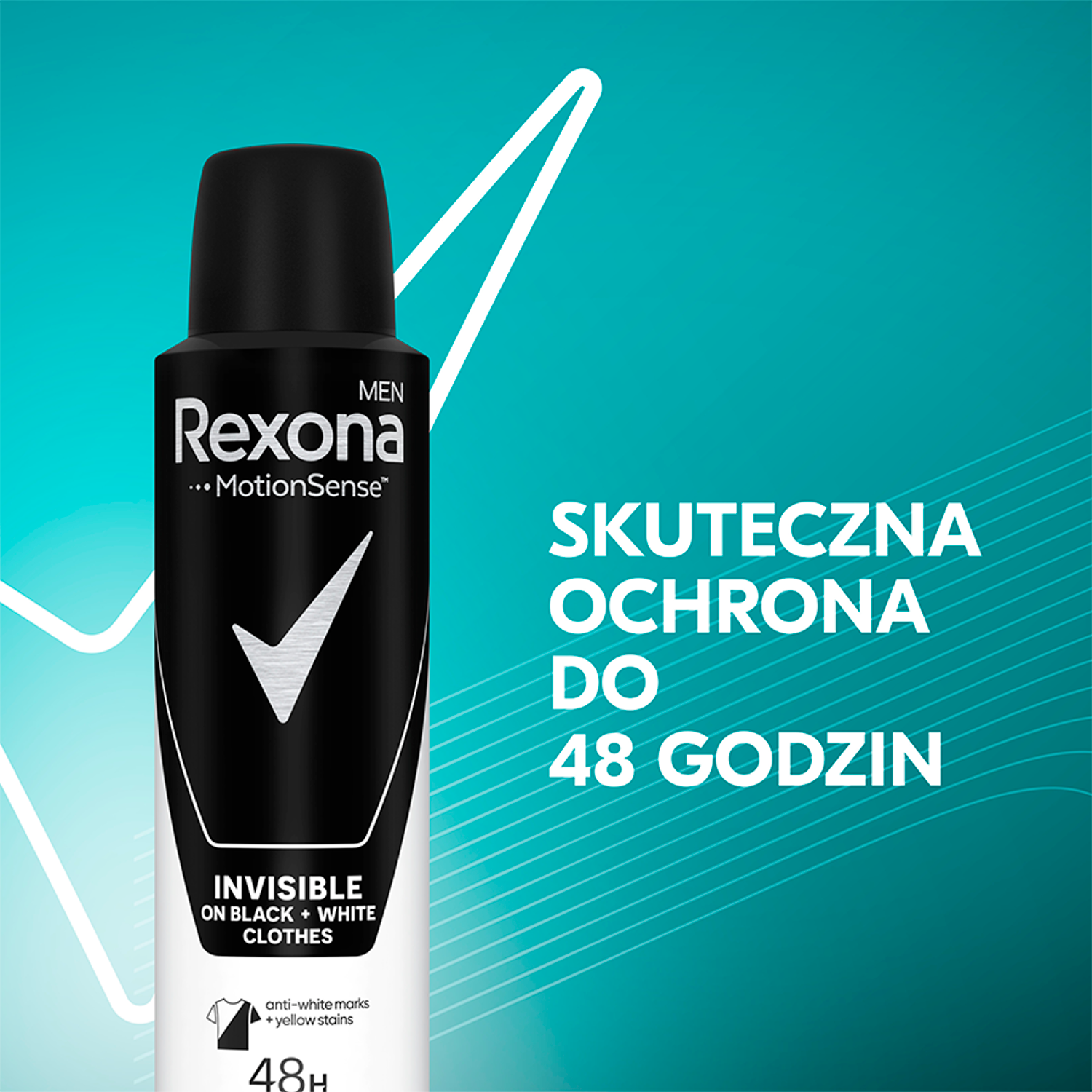 Déodorant anti-transpirant Rexona pour hommes, spray invisible 150 ml