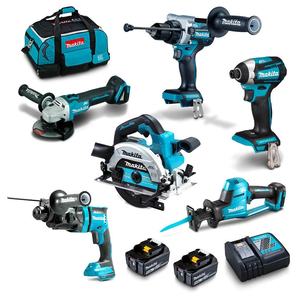 Conjunto de 6 peças MAKITA 18V 2 x 5,0Ah DLX6125TX1