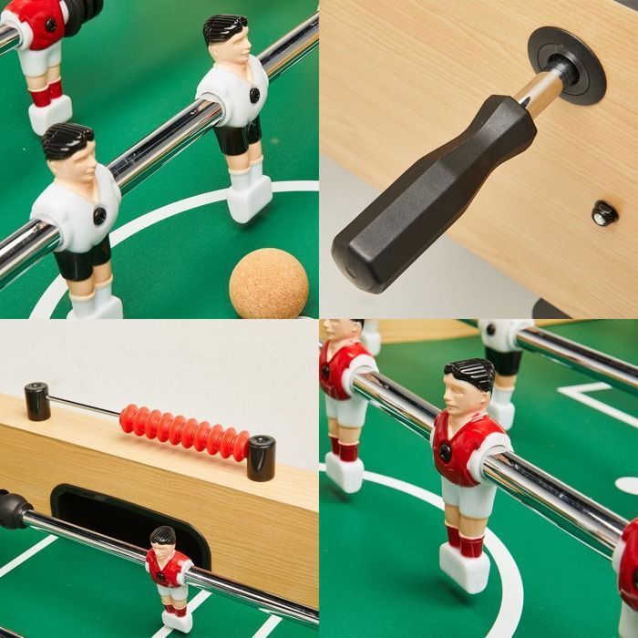 Calcio balilla pieghevole KANGUI - Aste telescopiche - Robusto - Da 2 a 4 giocatori - 3 palline di sughero incluse